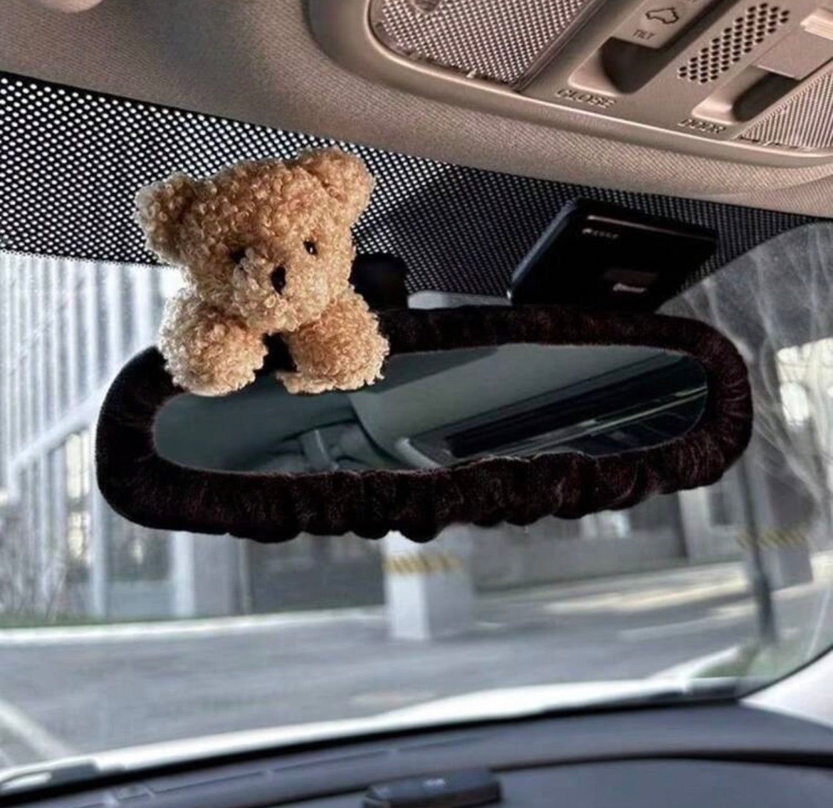 bear rear view mirror cover 🪞
